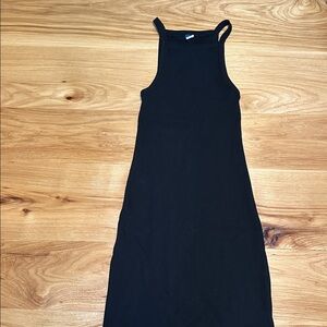Black Sleeveless Midi Dress